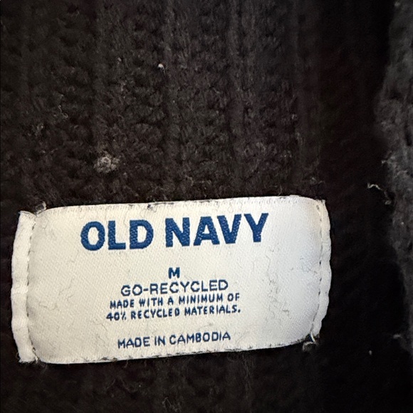 Old Navy Striped Black and Cream Women's Sweater size M - Picture 2 of 3